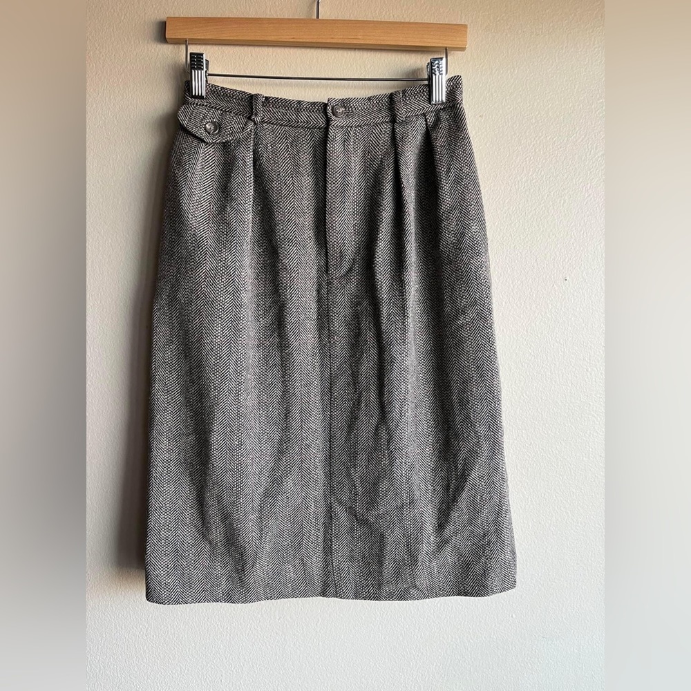 Lauren Ralph Lauren Women’s Wool Pencil Gray Mid Skirt Size 8